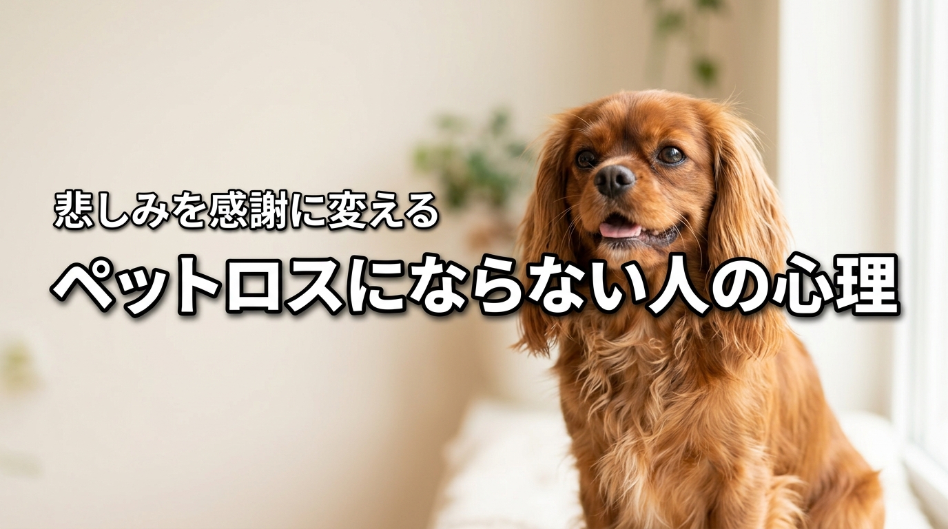 ペットロスにならない人の心理とは？悲しみを「感謝」に変換できる理由と向き合い方を解説